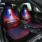 Australia Koala And Kangaroo UFO Car Seat Cover Sci-Fi Galaxy Opera House And Uluru