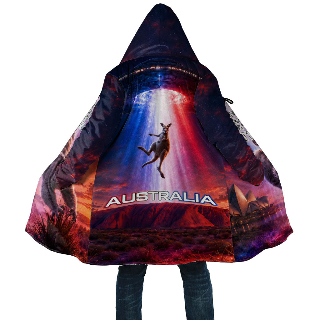 Australia Koala And Kangaroo UFO Cloak Sci-Fi Galaxy Opera House And Uluru