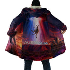 Australia Koala And Kangaroo UFO Cloak Sci-Fi Galaxy Opera House And Uluru