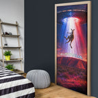 Australia Koala And Kangaroo UFO Door Cover Sci-Fi Galaxy Opera House And Uluru