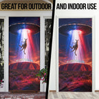 Australia Koala And Kangaroo UFO Door Cover Sci-Fi Galaxy Opera House And Uluru