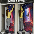Australia Koala And Kangaroo UFO Door Cover Sci-Fi Galaxy Opera House And Uluru