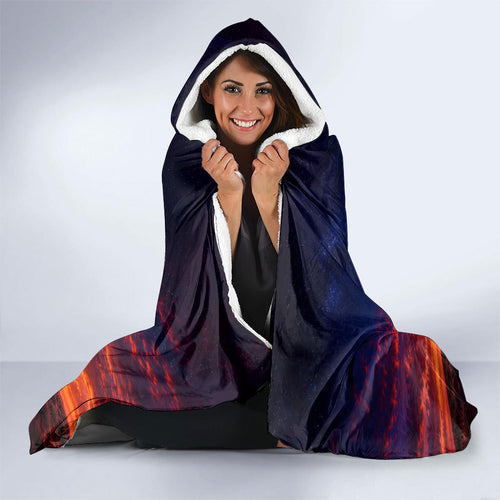 Australia Koala And Kangaroo UFO Hooded Blanket Sci-Fi Galaxy Opera House And Uluru