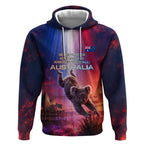 Australia Koala And Kangaroo UFO Hoodie Sci-Fi Galaxy Opera House And Uluru