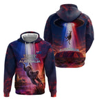 Australia Koala And Kangaroo UFO Hoodie Sci-Fi Galaxy Opera House And Uluru