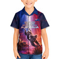 Australia Koala And Kangaroo UFO Kid Hawaiian Shirt Sci-Fi Galaxy Opera House And Uluru