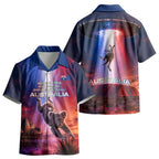 Australia Koala And Kangaroo UFO Kid Hawaiian Shirt Sci-Fi Galaxy Opera House And Uluru