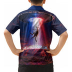 Australia Koala And Kangaroo UFO Kid Hawaiian Shirt Sci-Fi Galaxy Opera House And Uluru