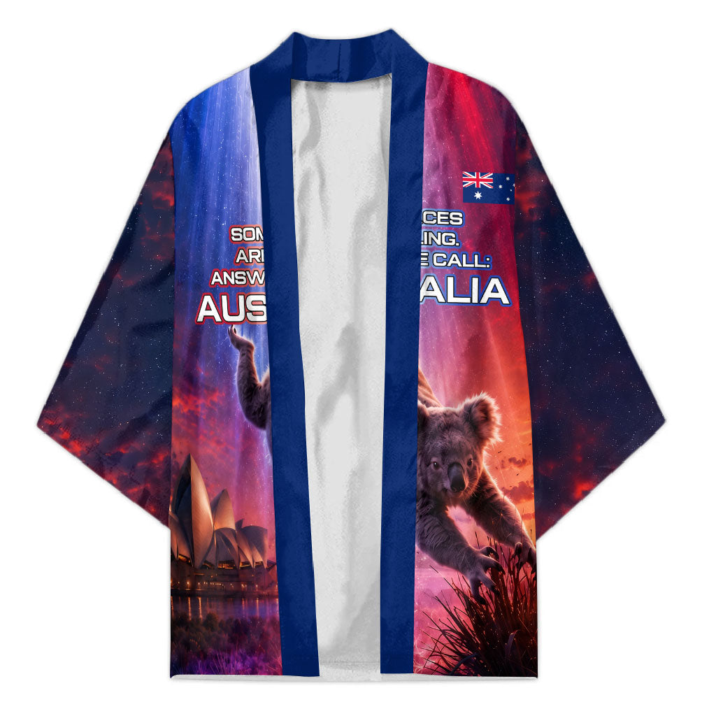 Australia Koala And Kangaroo UFO Kimono Sci-Fi Galaxy Opera House And Uluru