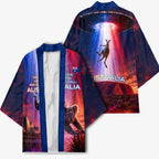 Australia Koala And Kangaroo UFO Kimono Sci-Fi Galaxy Opera House And Uluru