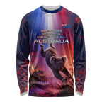 Australia Koala And Kangaroo UFO Long Sleeve Shirt Sci-Fi Galaxy Opera House And Uluru
