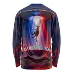 Australia Koala And Kangaroo UFO Long Sleeve Shirt Sci-Fi Galaxy Opera House And Uluru