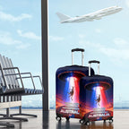 Australia Koala And Kangaroo UFO Luggage Cover Sci-Fi Galaxy Opera House And Uluru