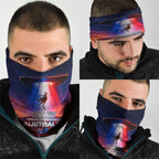 Australia Koala And Kangaroo UFO Neck Gaiter Sci-Fi Galaxy Opera House And Uluru