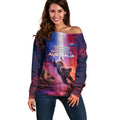 Australia Koala And Kangaroo UFO Off Shoulder Sweater Sci-Fi Galaxy Opera House And Uluru