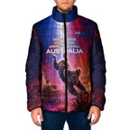 Australia Koala And Kangaroo UFO Padded Jacket Sci-Fi Galaxy Opera House And Uluru