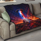 Australia Koala And Kangaroo UFO Quilt Sci-Fi Galaxy Opera House And Uluru