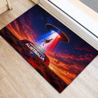 Australia Koala And Kangaroo UFO Rubber Doormat Sci-Fi Galaxy Opera House And Uluru
