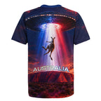 Australia Koala And Kangaroo UFO Rugby Jersey Sci-Fi Galaxy Opera House And Uluru