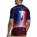Australia Koala And Kangaroo UFO Rugby Jersey Sci-Fi Galaxy Opera House And Uluru