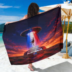 Australia Koala And Kangaroo UFO Sarong Sci-Fi Galaxy Opera House And Uluru