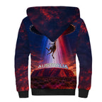 Australia Koala And Kangaroo UFO Sherpa Hoodie Sci-Fi Galaxy Opera House And Uluru