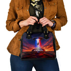 Australia Koala And Kangaroo UFO Shoulder Handbag Sci-Fi Galaxy Opera House And Uluru