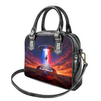 Australia Koala And Kangaroo UFO Shoulder Handbag Sci-Fi Galaxy Opera House And Uluru