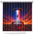 Australia Koala And Kangaroo UFO Shower Curtain Sci-Fi Galaxy Opera House And Uluru