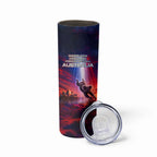 Australia Koala And Kangaroo UFO Skinny Tumbler Sci-Fi Galaxy Opera House And Uluru