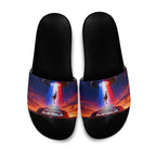 Australia Koala And Kangaroo UFO Slide Sandals Sci-Fi Galaxy Opera House And Uluru