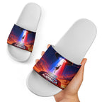 Australia Koala And Kangaroo UFO Slide Sandals Sci-Fi Galaxy Opera House And Uluru