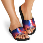 Australia Koala And Kangaroo UFO Slide Sandals Sci-Fi Galaxy Opera House And Uluru