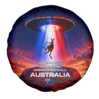 Australia Koala And Kangaroo UFO Spare Tire Cover Sci-Fi Galaxy Opera House And Uluru