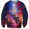 Australia Koala And Kangaroo UFO Sweatshirt Sci-Fi Galaxy Opera House And Uluru