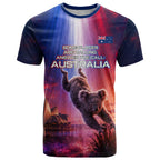 Australia Koala And Kangaroo UFO T Shirt Sci-Fi Galaxy Opera House And Uluru