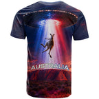 Australia Koala And Kangaroo UFO T Shirt Sci-Fi Galaxy Opera House And Uluru