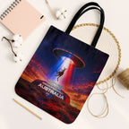 Australia Koala And Kangaroo UFO Tote Bag Sci-Fi Galaxy Opera House And Uluru