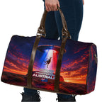 Australia Koala And Kangaroo UFO Travel Bag Sci-Fi Galaxy Opera House And Uluru