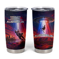 Australia Koala And Kangaroo UFO Tumbler Cup Sci-Fi Galaxy Opera House And Uluru