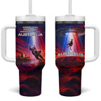 Australia Koala And Kangaroo UFO Tumbler With Handle Sci-Fi Galaxy Opera House And Uluru