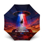 Australia Koala And Kangaroo UFO Umbrella Sci-Fi Galaxy Opera House And Uluru