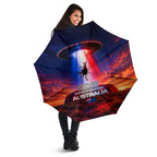 Australia Koala And Kangaroo UFO Umbrella Sci-Fi Galaxy Opera House And Uluru