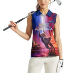 Australia Koala And Kangaroo UFO Women Sleeveless Polo Shirt Sci-Fi Galaxy Opera House And Uluru