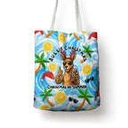 Aussie Christmas In Summer Tote Bag Surfing Santa And Kangaroo - Tropical Cartoon Beach