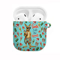 Aussie Christmas Santa AirPods Case Retro Cartoon Summer Holiday Beach - I Ate The Carrots Kangaroo