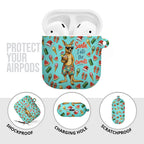 Aussie Christmas Santa AirPods Case Retro Cartoon Summer Holiday Beach - I Ate The Carrots Kangaroo
