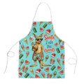 Aussie Christmas Santa Apron Retro Cartoon Summer Holiday Beach - I Ate The Carrots Kangaroo