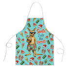 Aussie Christmas Santa Apron Retro Cartoon Summer Holiday Beach - I Ate The Carrots Kangaroo