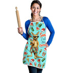 Aussie Christmas Santa Apron Retro Cartoon Summer Holiday Beach - I Ate The Carrots Kangaroo